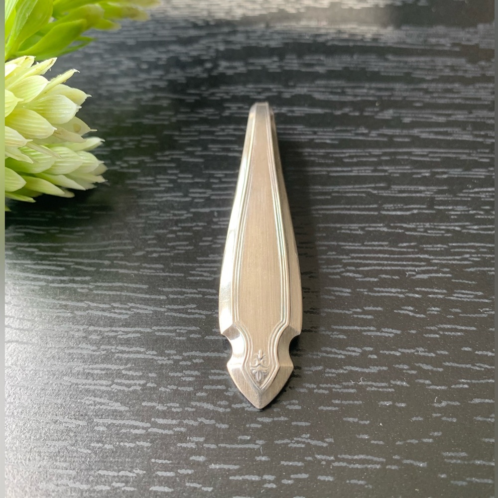 1920 Spoon Pendant Vintage Jewelry Silver Plated Antique Cardinal Pattern